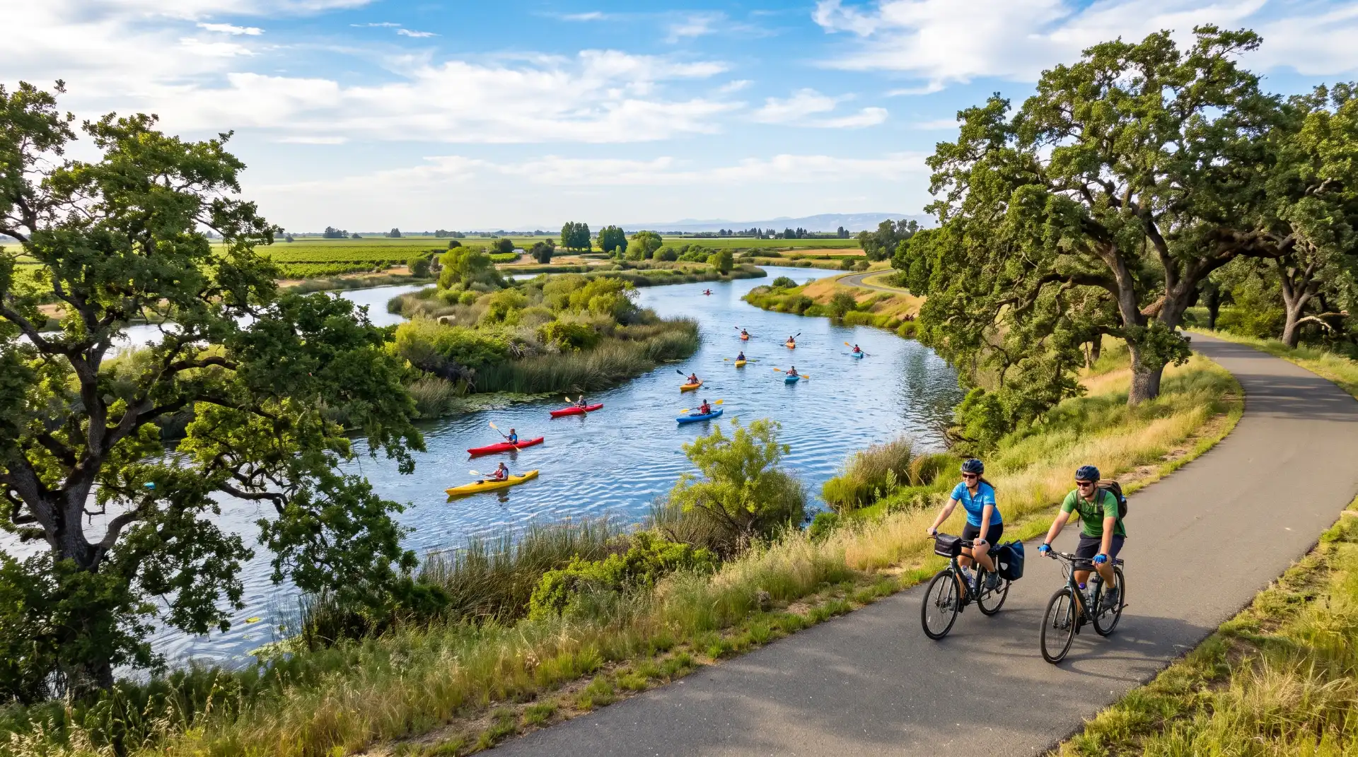Couple_cycling_kayak_adventurers
