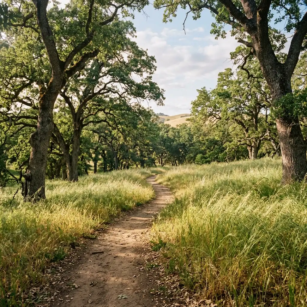 Dirt_trail_through_oak_trees